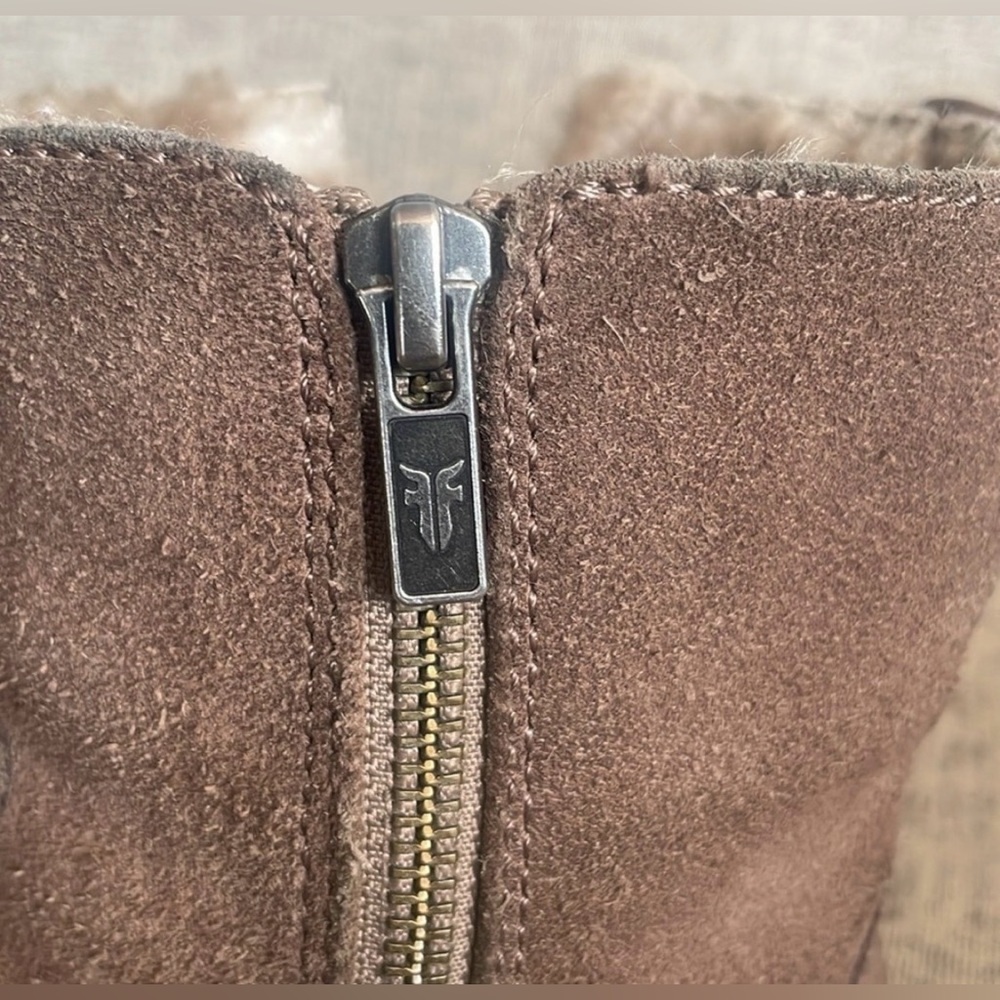 Frye Women’s Gemma Shearling Short Boot Lined, Leather. Size 7.5. So Cozy! - Picture 7 of 11